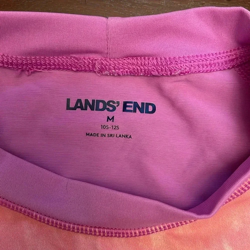 Lands End purple, tie-dye girls  rash guard size medium